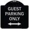 Signmission Guest Parking W/ Bidirectional Arrow Heavy-Gauge Aluminum Sign, 18" x 18", BS-1818-23930 A-DES-BS-1818-23930 - alternate 1